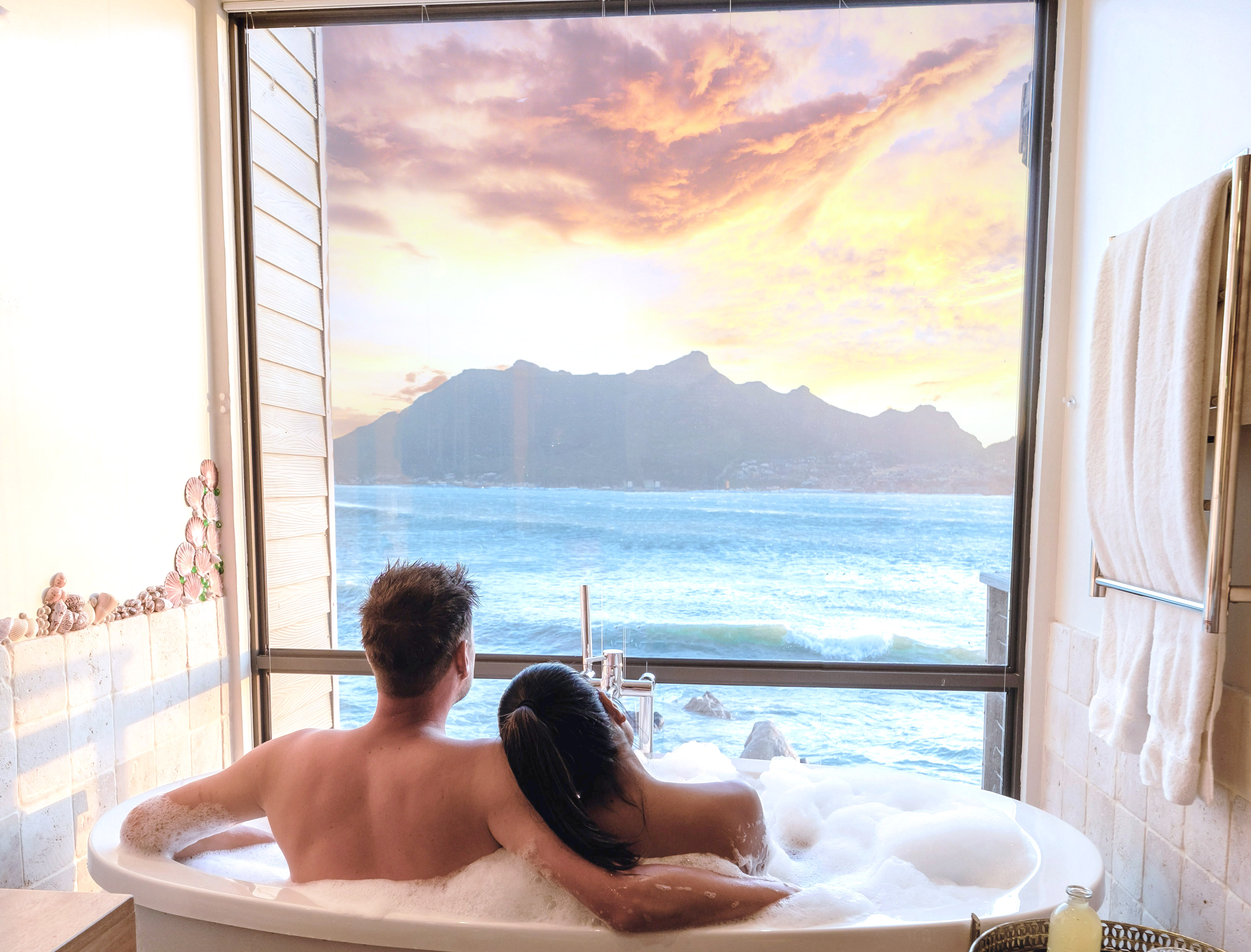 Couple watching the sea